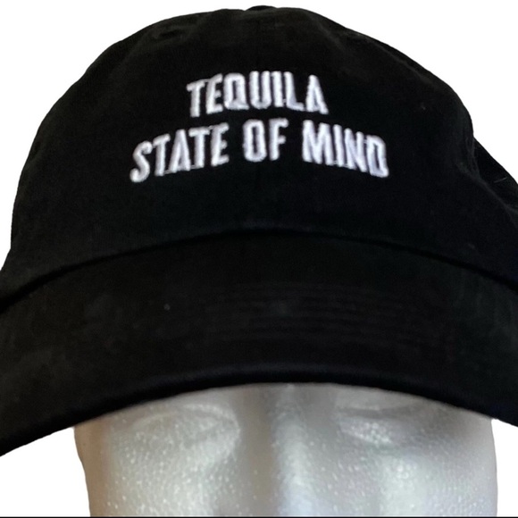 Tequila State of Mind Baseball Cap Black Cazadores 100% Agave Strapback Cotton - Picture 4 of 6